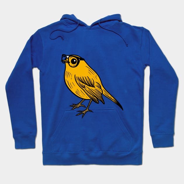 Cute Little Bird Nerd Hoodie by Officially Mellow